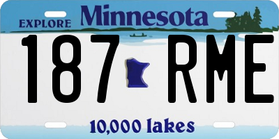 MN license plate 187RME