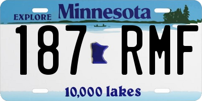 MN license plate 187RMF