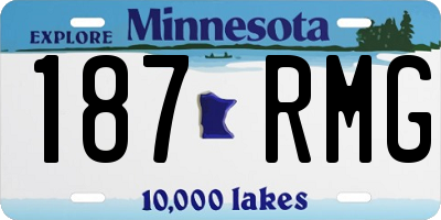 MN license plate 187RMG