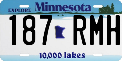 MN license plate 187RMH