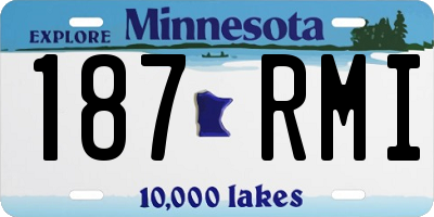 MN license plate 187RMI