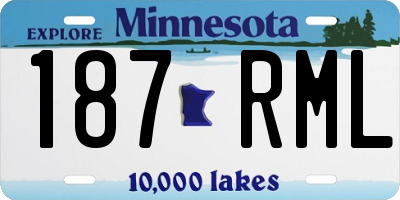 MN license plate 187RML