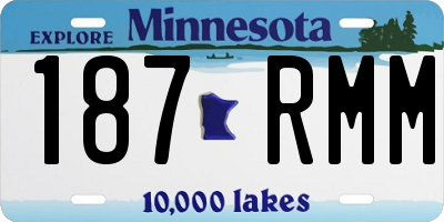 MN license plate 187RMM