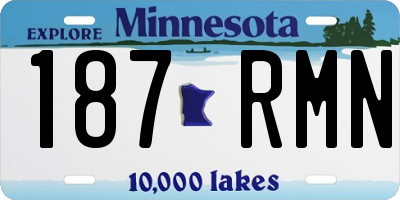 MN license plate 187RMN