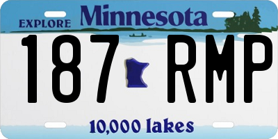 MN license plate 187RMP