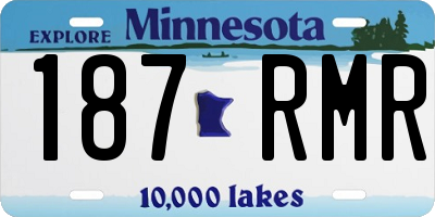 MN license plate 187RMR