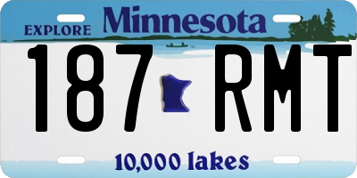 MN license plate 187RMT