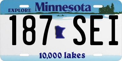 MN license plate 187SEI