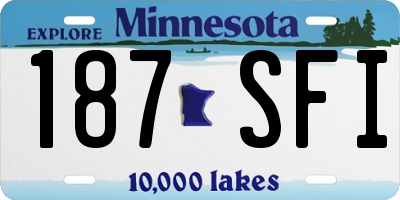 MN license plate 187SFI