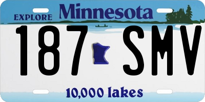 MN license plate 187SMV