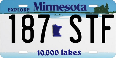 MN license plate 187STF