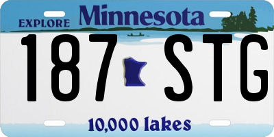 MN license plate 187STG