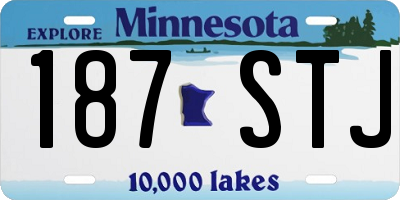 MN license plate 187STJ