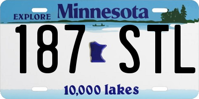 MN license plate 187STL