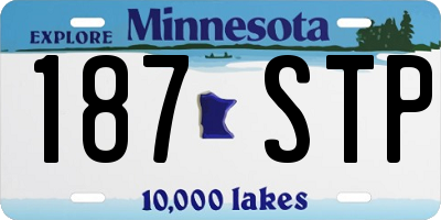 MN license plate 187STP