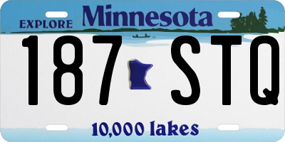 MN license plate 187STQ