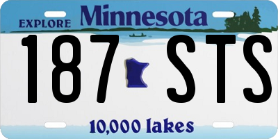 MN license plate 187STS