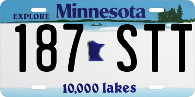 MN license plate 187STT