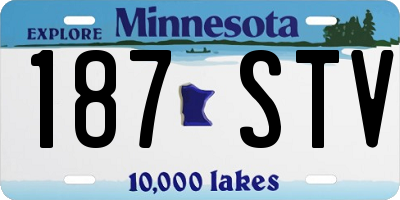 MN license plate 187STV