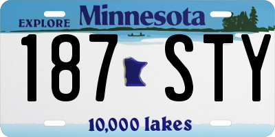 MN license plate 187STY