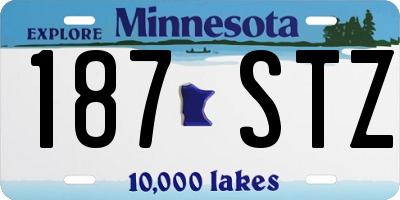 MN license plate 187STZ