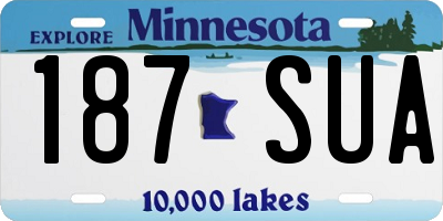 MN license plate 187SUA