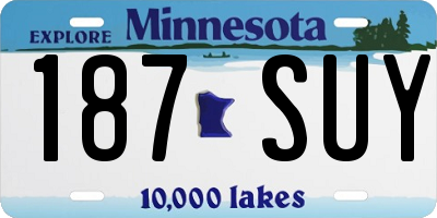 MN license plate 187SUY
