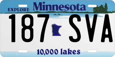 MN license plate 187SVA