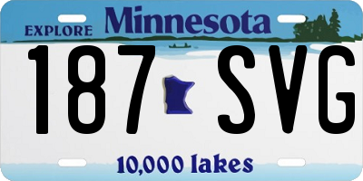 MN license plate 187SVG