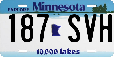 MN license plate 187SVH
