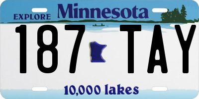 MN license plate 187TAY