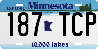 MN license plate 187TCP