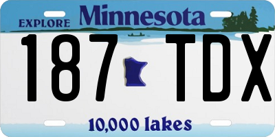 MN license plate 187TDX