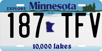 MN license plate 187TFV
