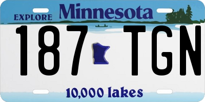 MN license plate 187TGN