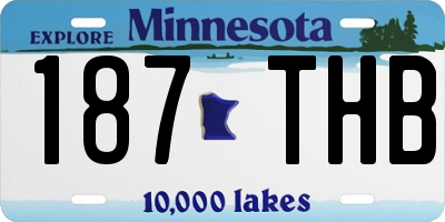 MN license plate 187THB