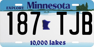 MN license plate 187TJB