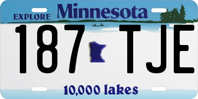 MN license plate 187TJE