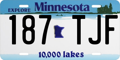 MN license plate 187TJF