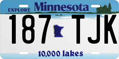 MN license plate 187TJK