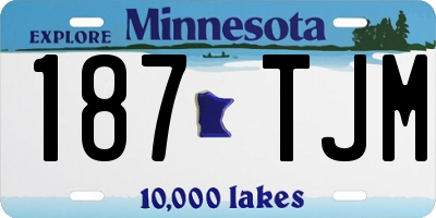 MN license plate 187TJM