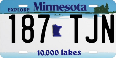 MN license plate 187TJN