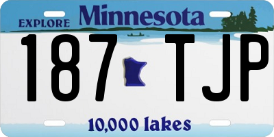 MN license plate 187TJP