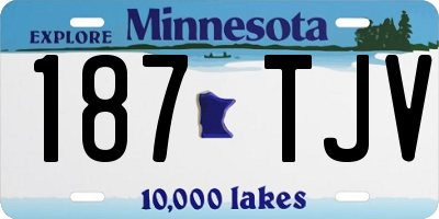 MN license plate 187TJV