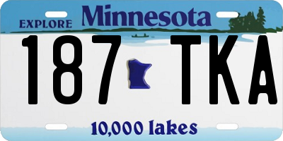 MN license plate 187TKA