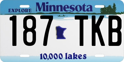 MN license plate 187TKB