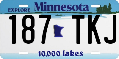 MN license plate 187TKJ