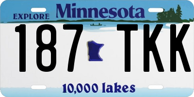 MN license plate 187TKK
