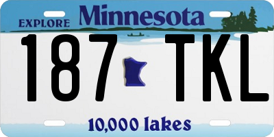 MN license plate 187TKL