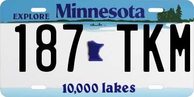 MN license plate 187TKM